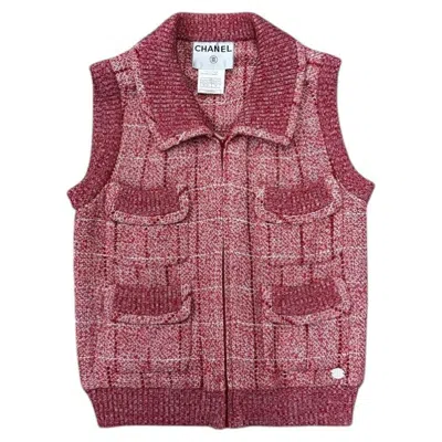Pre-owned Chanel 2001  & Karl Lagerfeld 01p Spring/summer Rtw 2001 Sequin Vest In Pink