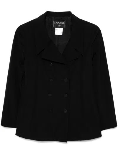 Pre-owned Chanel 2001 Double-breasted Jacket In Black