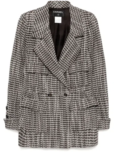 Pre-owned Chanel 2001 Double-breasted Jacket In Brown