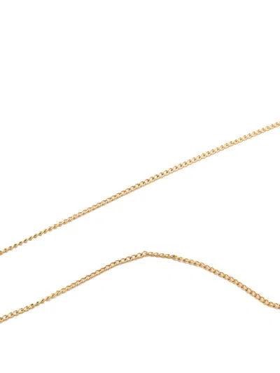 Pre-owned Chanel 2001 Gold Plated Enamel Coco Star Pendant Necklace Costume Necklace