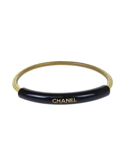 Pre-owned Chanel 2001 Logo-detail Bracelet In Black
