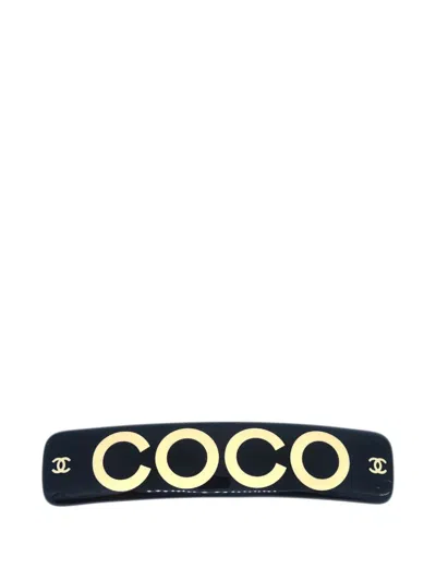 Pre-owned Chanel 2001 Logo-detail Hair Clip