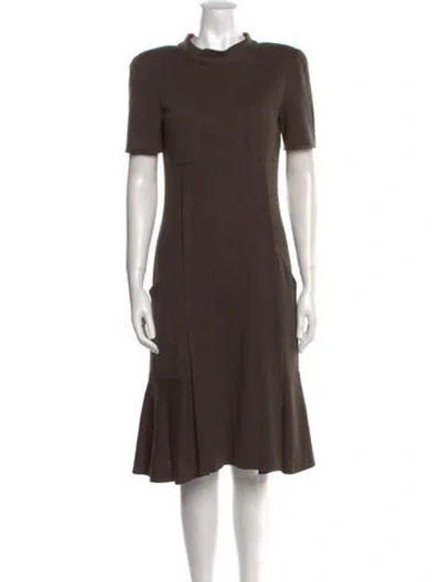Pre-owned Chanel 2001 Midi Length Dress In Brown