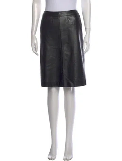 Pre-owned Chanel 2001 Midi Length Skirt In Black