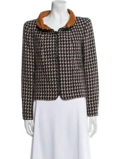 Pre-owned Chanel 2001 Printed Jacket In Black