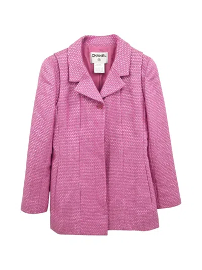 Pre-owned Chanel 2001 Single-breasted Jacket In Pink