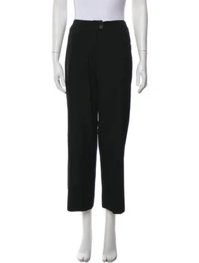 Pre-owned Chanel 2001 Straight Leg Pants In Black