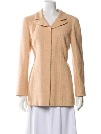 Pre-owned Chanel 2001 Wool Evening Jacket In Orange