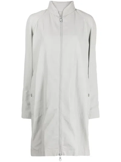 Pre-owned Chanel 2001 Zip-front Lightweight Coat In Grey