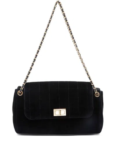 Pre-owned Chanel 2002-2003 2.55 Reissue Quilted Chain-strap Shoulder Bag In Black