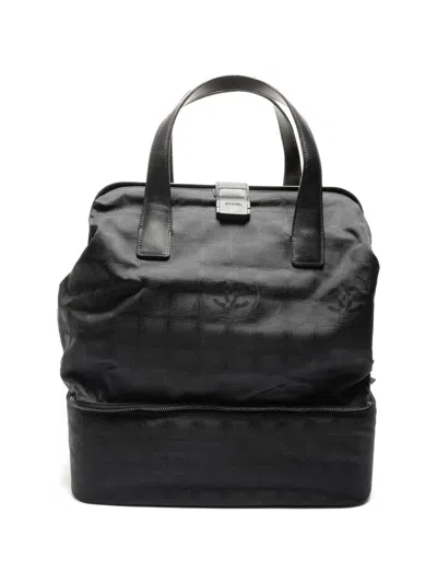 Pre-owned Chanel 2002-2003 Boston Tote Bag In Black