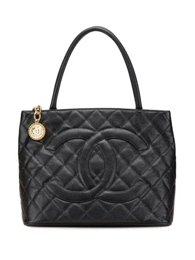 Pre-owned Chanel 2002-2003 Caviar Medallion Tote Bag