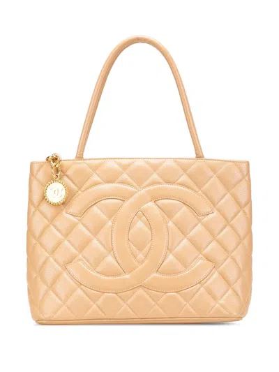 Pre-owned Chanel 2002-2003 Caviar Medallion Tote Bag