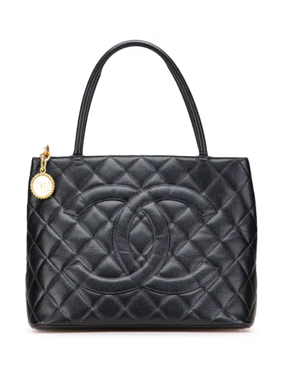Pre-owned Chanel 2002-2003 Caviar Medallion Tote Bag