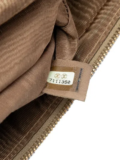 Pre-owned Chanel 2002-2003 Cc Chocolate Bar Denim Flap Shoulder Bag In Blue