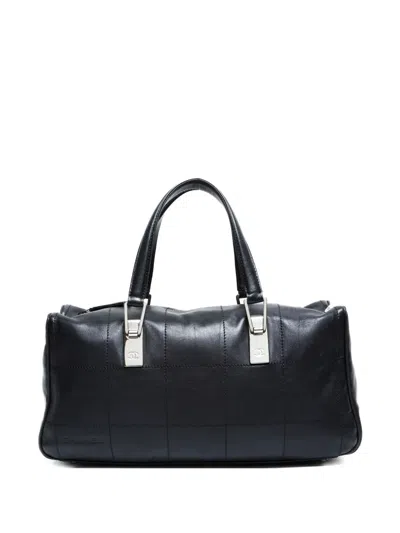 Pre-owned Chanel 2002-2003 Chocolate Bar Handbag In Black