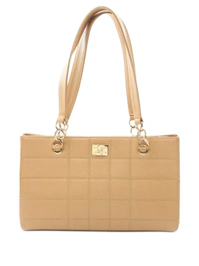 Pre-owned Chanel 2002-2003 Chocolate Bar Shoulder Bag