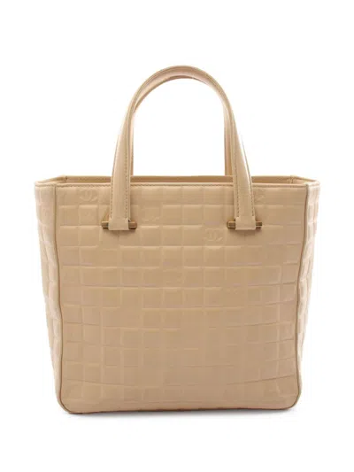 Pre-owned Chanel 2002-2003 Chocolate Bar Tote Bag In 中性色