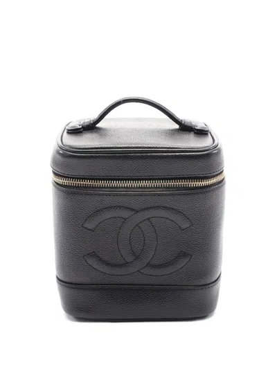 Pre-owned Chanel 2002-2003 Coco Mark Handbag In Black