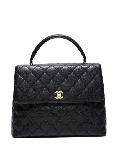 Pre-owned Chanel 2002-2003 Matelasse Tote Bag In Black