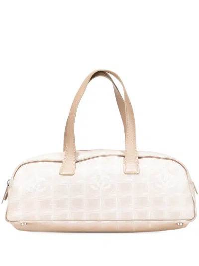 Pre-owned Chanel 2002-2003 New Travel Line Nylon Handbag In Brown
