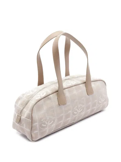 Pre-owned Chanel 2002-2003 New Travel Line Nylon Handbag In Brown