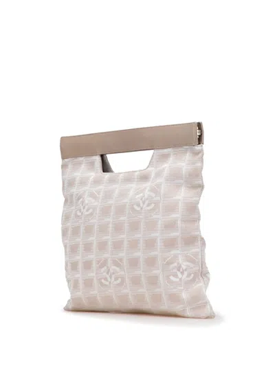 Pre-owned Chanel 2002-2003 New Travel Line Nylon Handbag In Brown