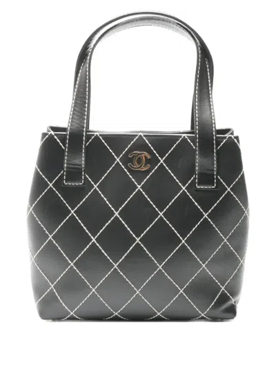 Pre-owned Chanel 2002-2003 Wild Stitch Handbag In Black