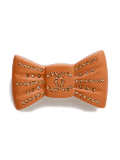 Pre-owned Chanel 2002 Bow-shape Brooch In Pink