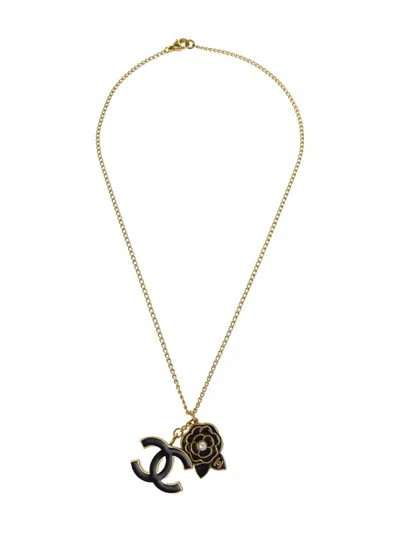 Pre-owned Chanel 2002 Camellia-pendant Necklace