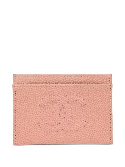 Pre-owned Chanel 2002 Card Holder In Pink