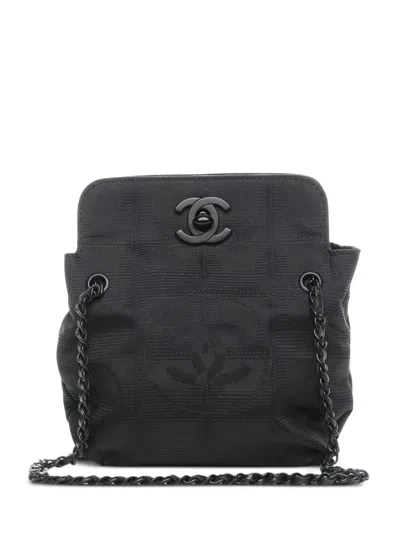 Pre-owned Chanel 2002 Cc Mini Bag In Black