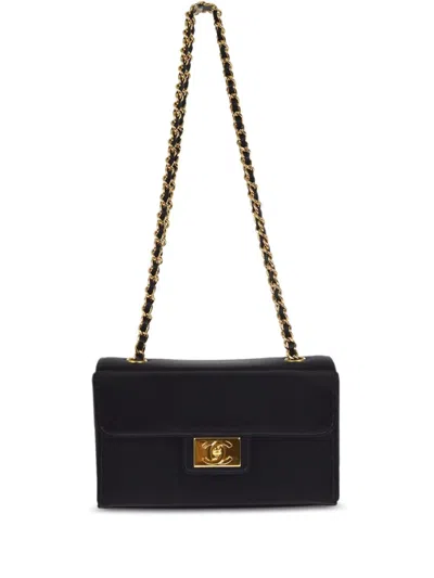 Pre-owned Chanel 2002 Cc Turn-lock Shoulder Bag In Black