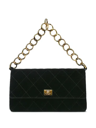 Pre-owned Chanel 2002 Chain-handle Handbag In Black