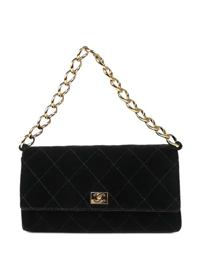 Pre-owned Chanel 2002 Chain-strap Handbag In Black
