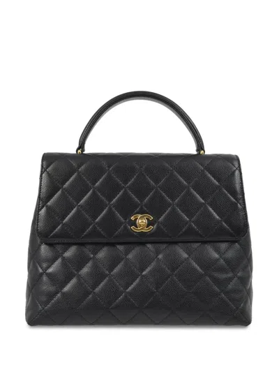 Pre-owned Chanel 2002 Classic Flap Handbag In Black