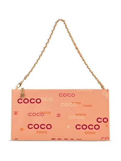 Pre-owned Chanel 2002 Coco Chain Shoulder Bag In Pink