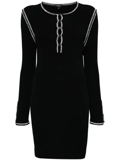 Pre-owned Chanel 2002 Cotton Mini Dress In Black