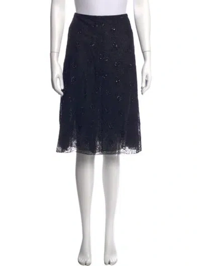 Pre-owned Chanel 2002 Midi Length Skirt In Blue