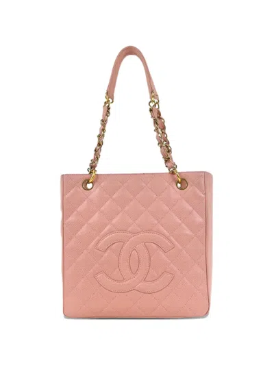 Pre-owned Chanel 2002 Petite Shopping Pst Tote Bag In Pink
