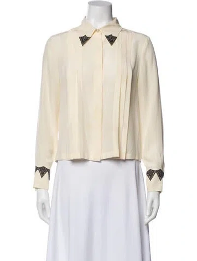 Pre-owned Chanel 2002 Silk Blouse In Neutral