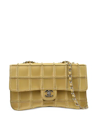 Pre-owned Chanel 2002 Single Flap Shoulder Bag In Yellow