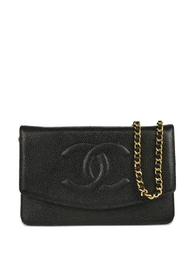 Pre-owned Chanel 2002 Timeless Chain On Wallet Shoulder Bag