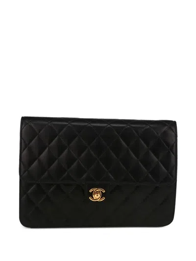 Pre-owned Chanel 2002 Timeless Shoulder Bag In Black