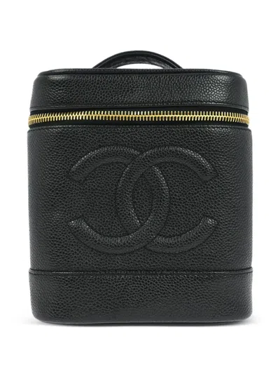 Pre-owned Chanel 2002 Timeless Vanity Case In Black