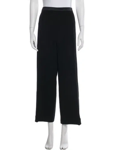 Pre-owned Chanel 2002 Wide Leg Pants In Black