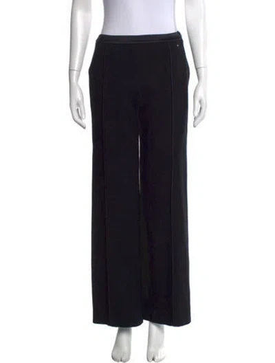 Pre-owned Chanel 2002 Wide Leg Pants In Black
