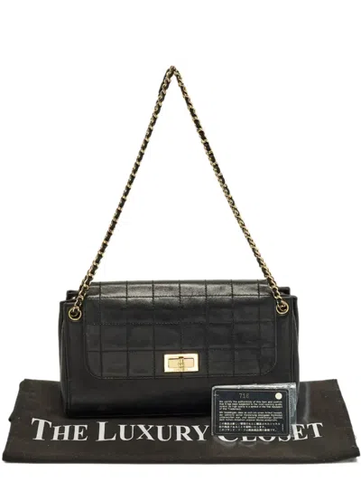 Chanel 2002-2003 Accordion Quilted Shoulder Bag In Blue