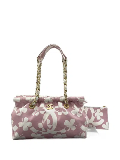 Pre-owned Chanel 2002-2003 Clover Cc Shoulder Bag In Pink