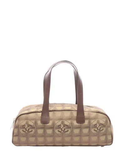 Pre-owned Chanel 2002-2003 New Travel Line Nylon Handbag In Brown